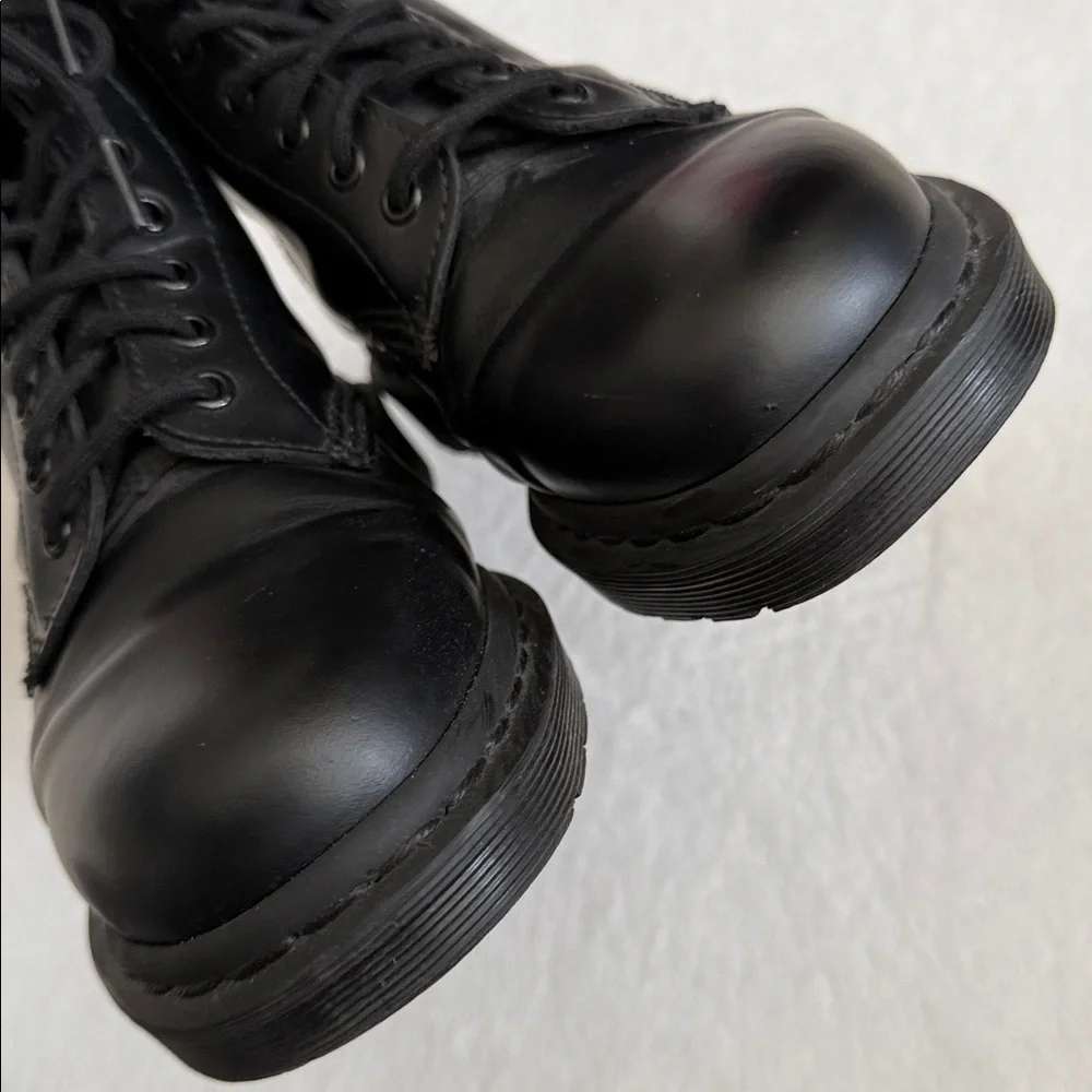 Dr. Martens Black Leather Lace-Up Combat Boots